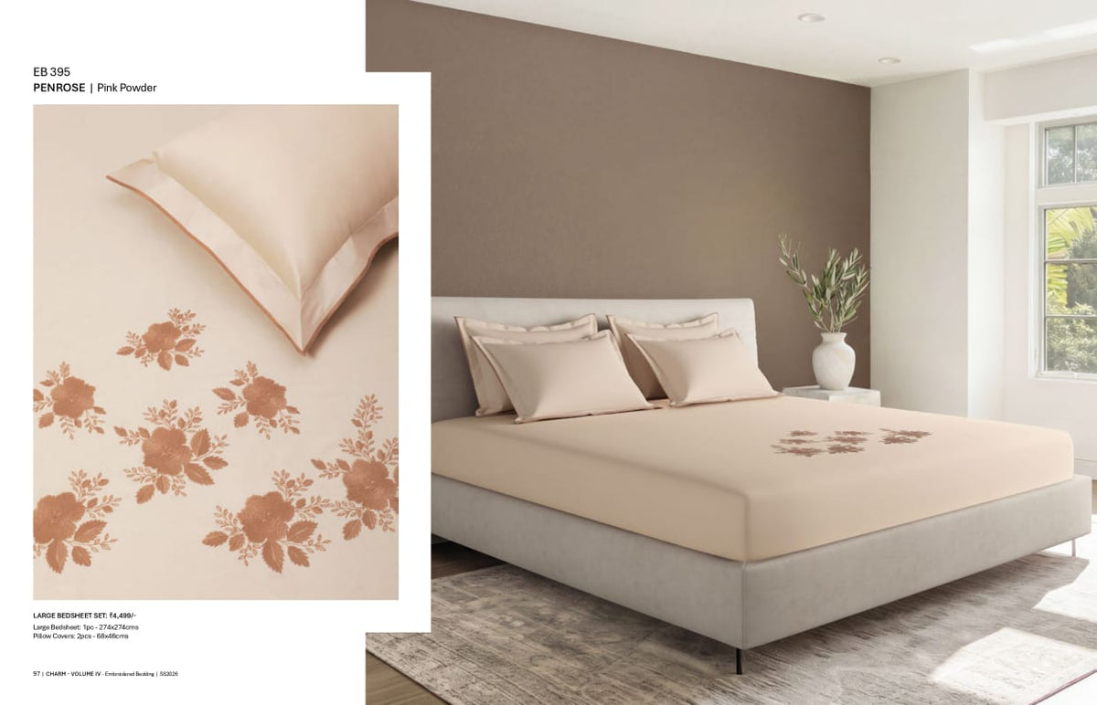 Bedsheets - King Premium machine embroidery bedsheets Sansaar : Saembro