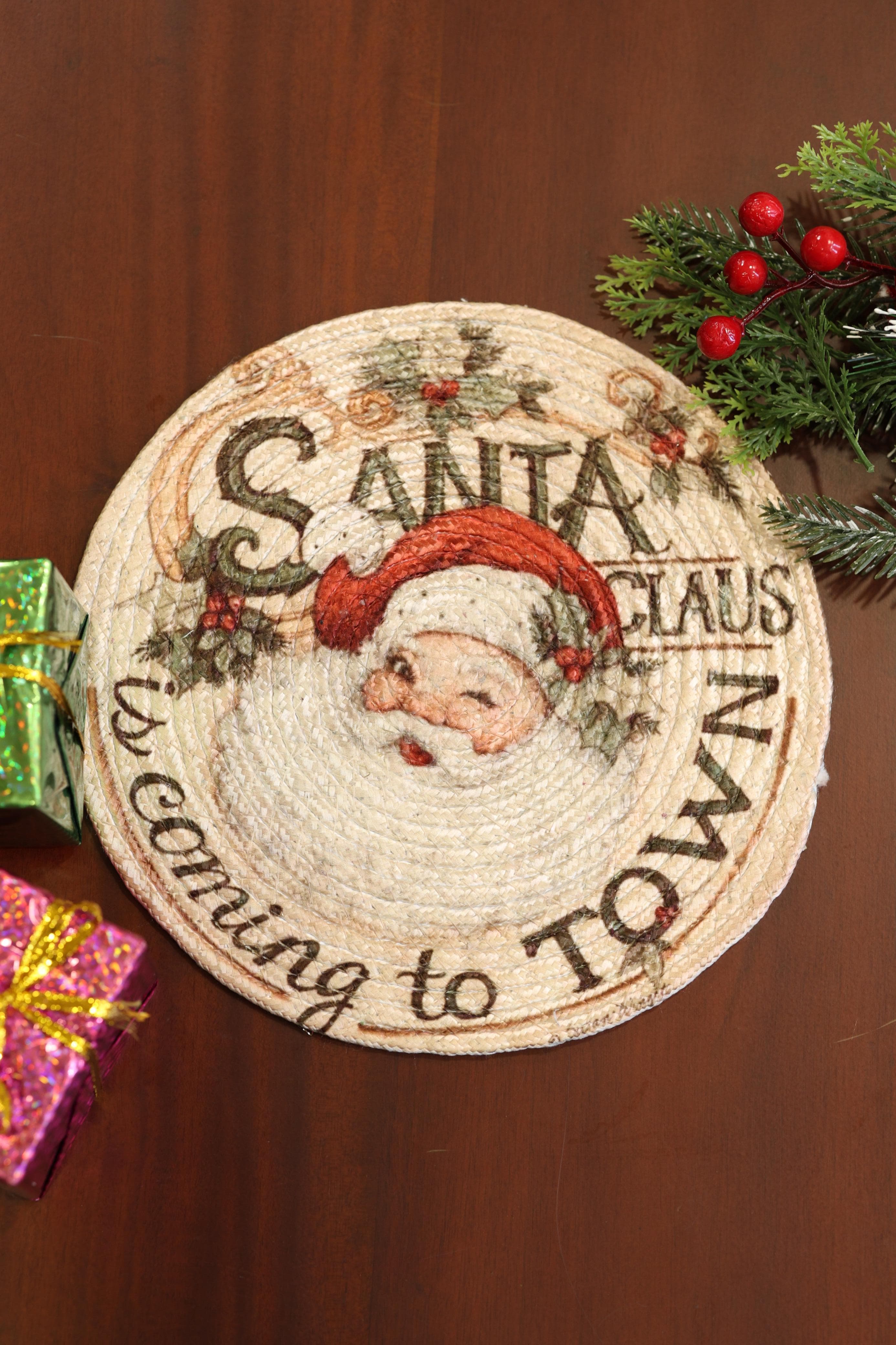 Santa Claus Printed Coaster