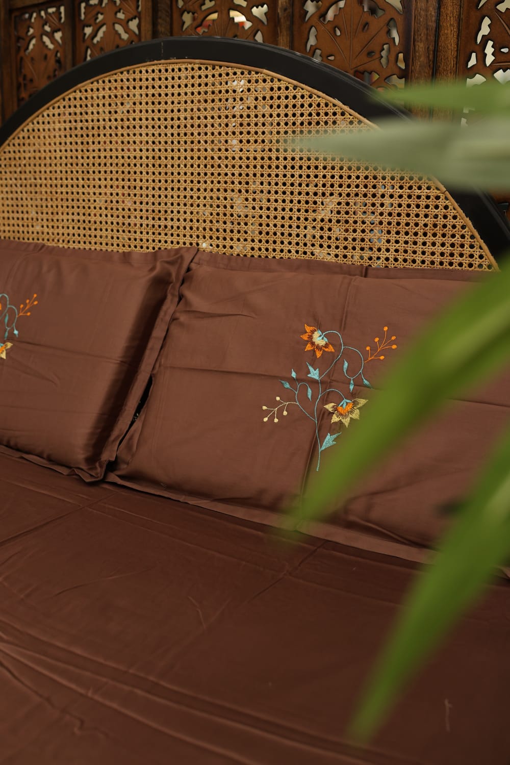 Bedsheet- Queen machine embroidery