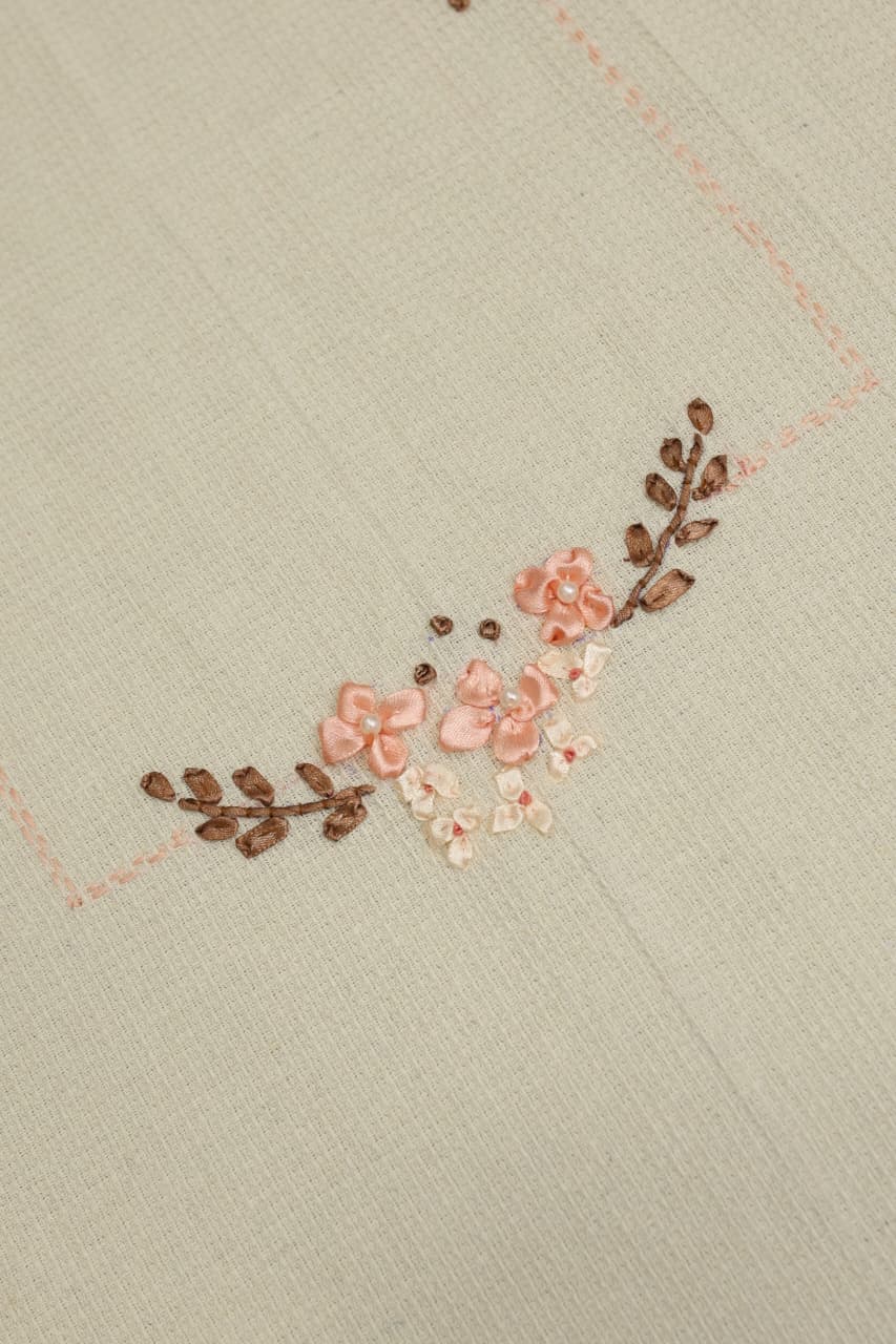 Table cloths - 8 seater ribbon embroidery
