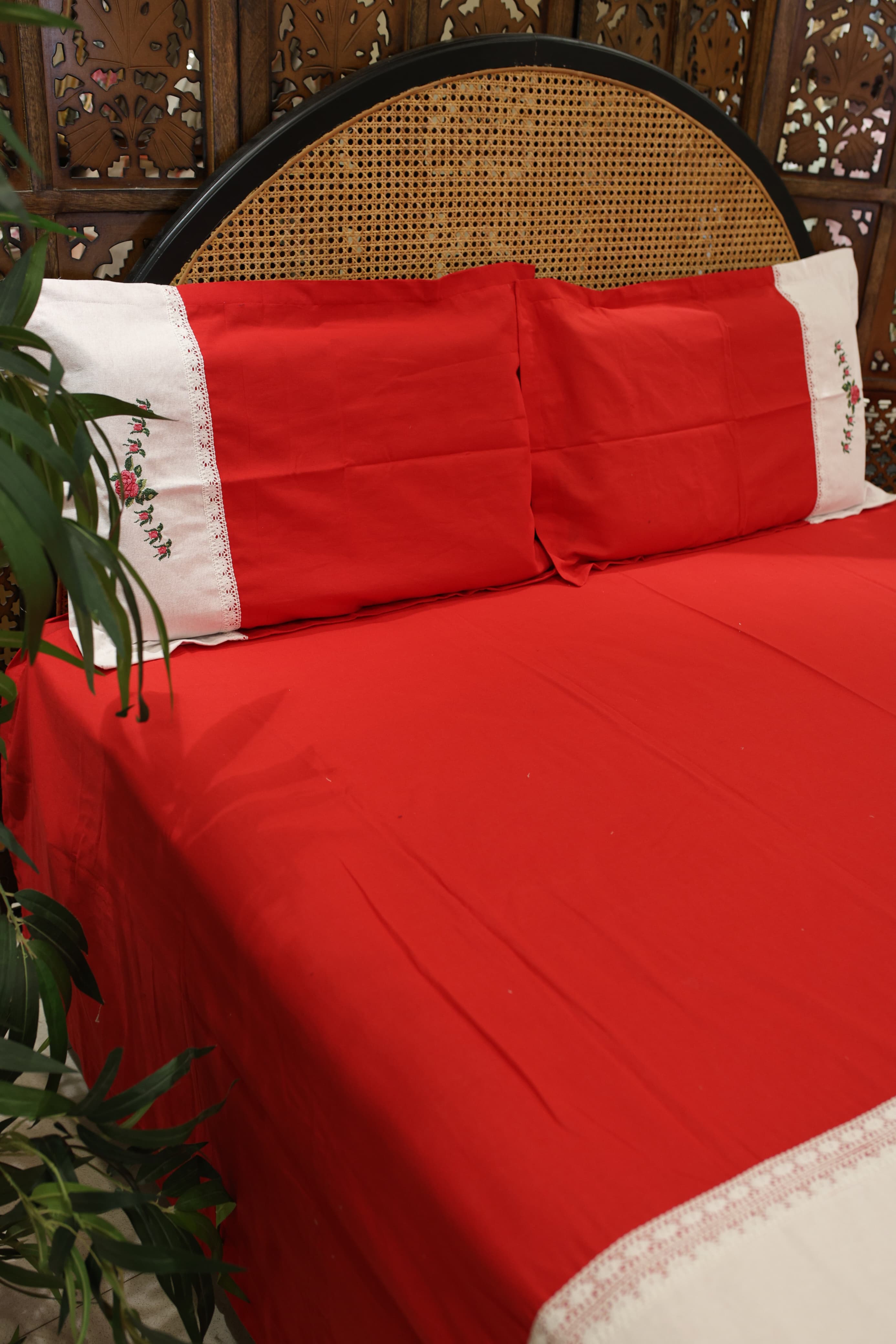 Queen Premium Cross stitch embroidery bedcover - Xmas edition