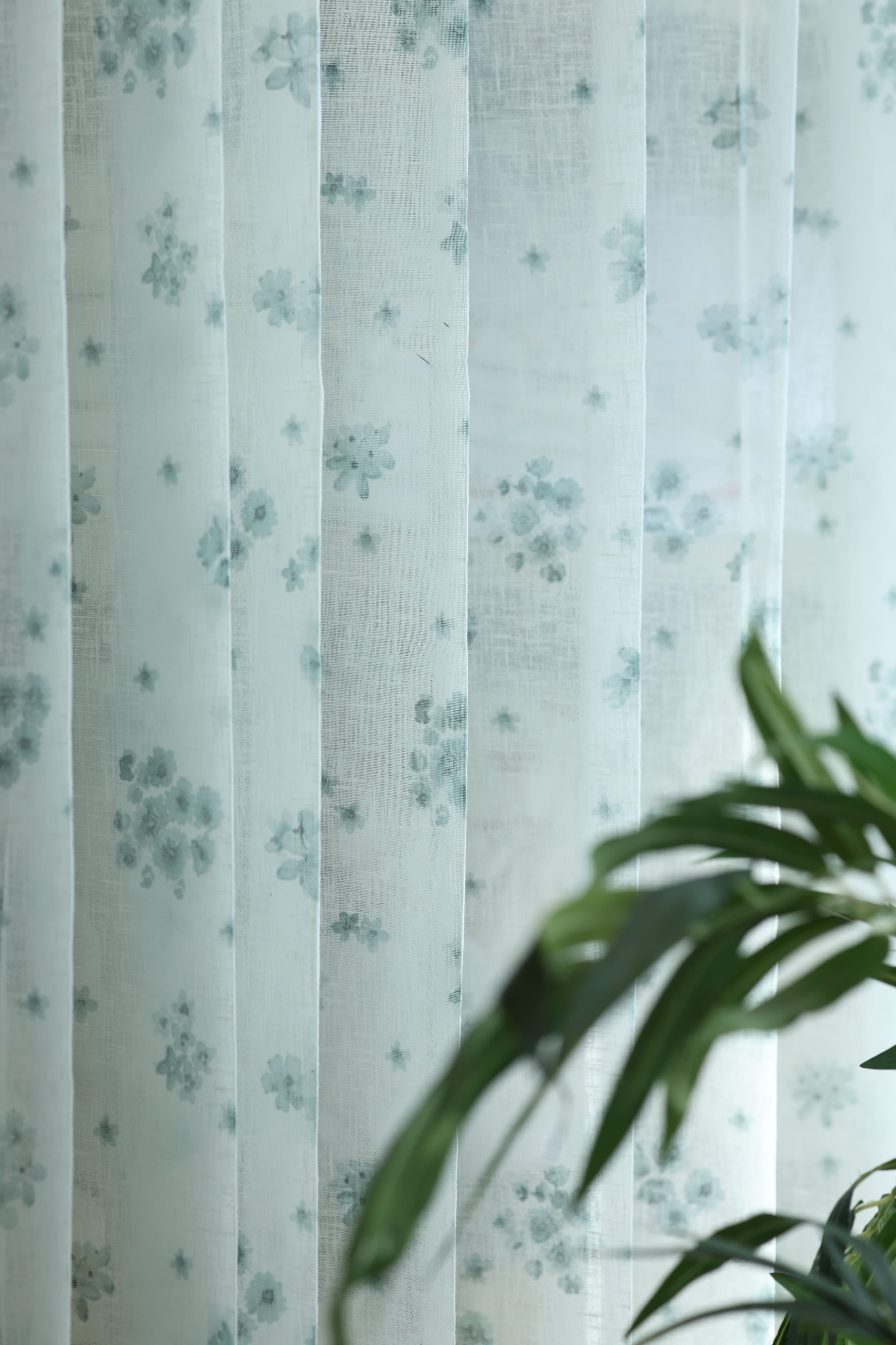 Amethyst Sheer Curtain – Semi Transparent floral print