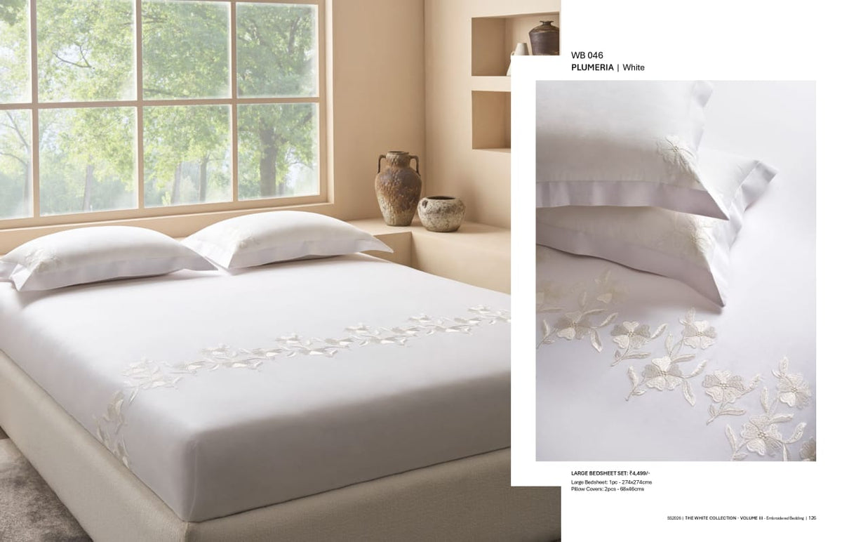 Bedsheets - King Premium machine embroidery bedsheets Sansaar