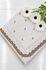 Bedsheets - Premium King cotton lace bedsheets majestic