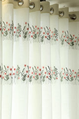 Curtains - Floral embroidery opaque curtains EVELIN
