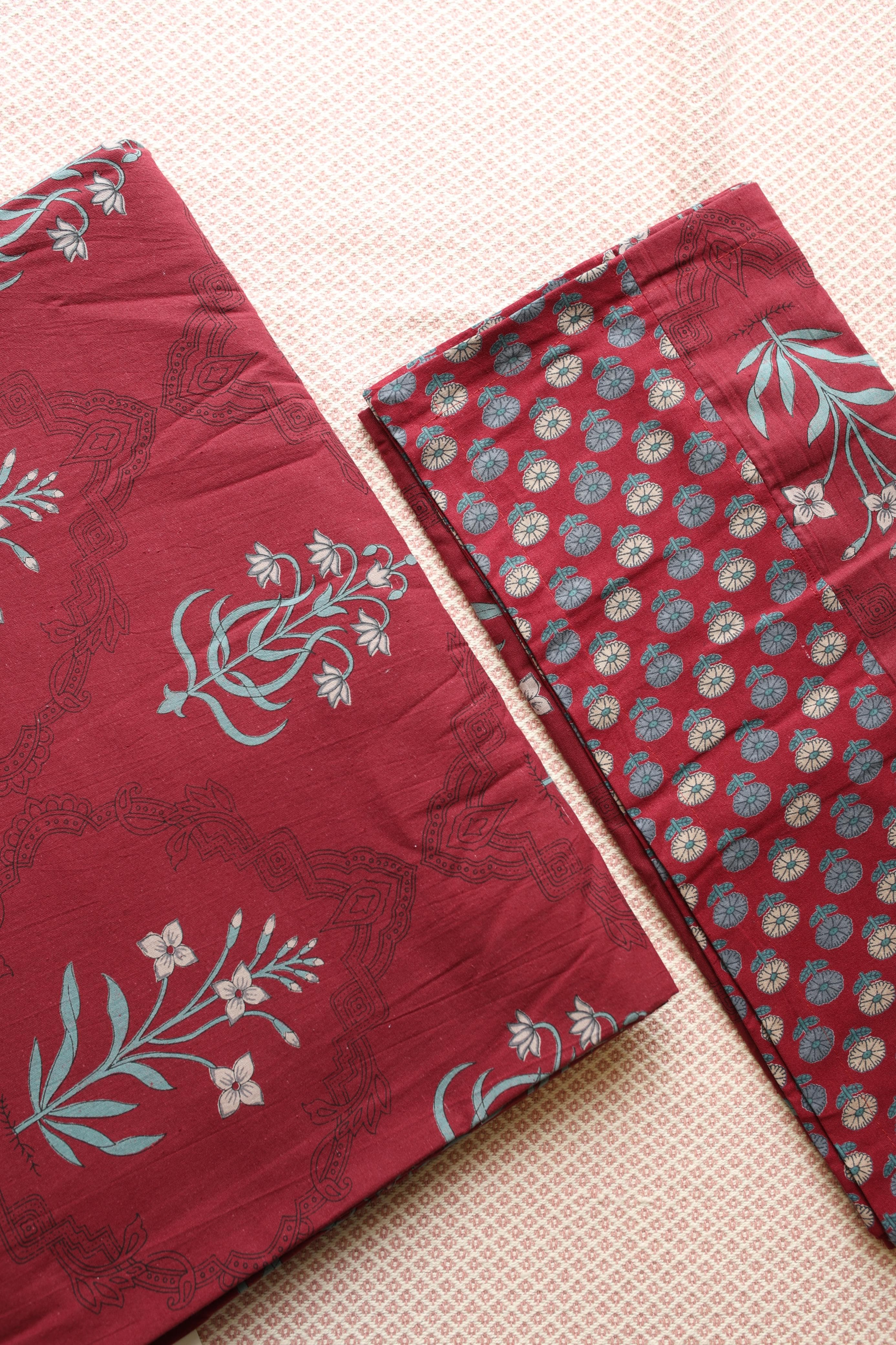 SuperKing Ajrakh Print Cotton Bedsheet