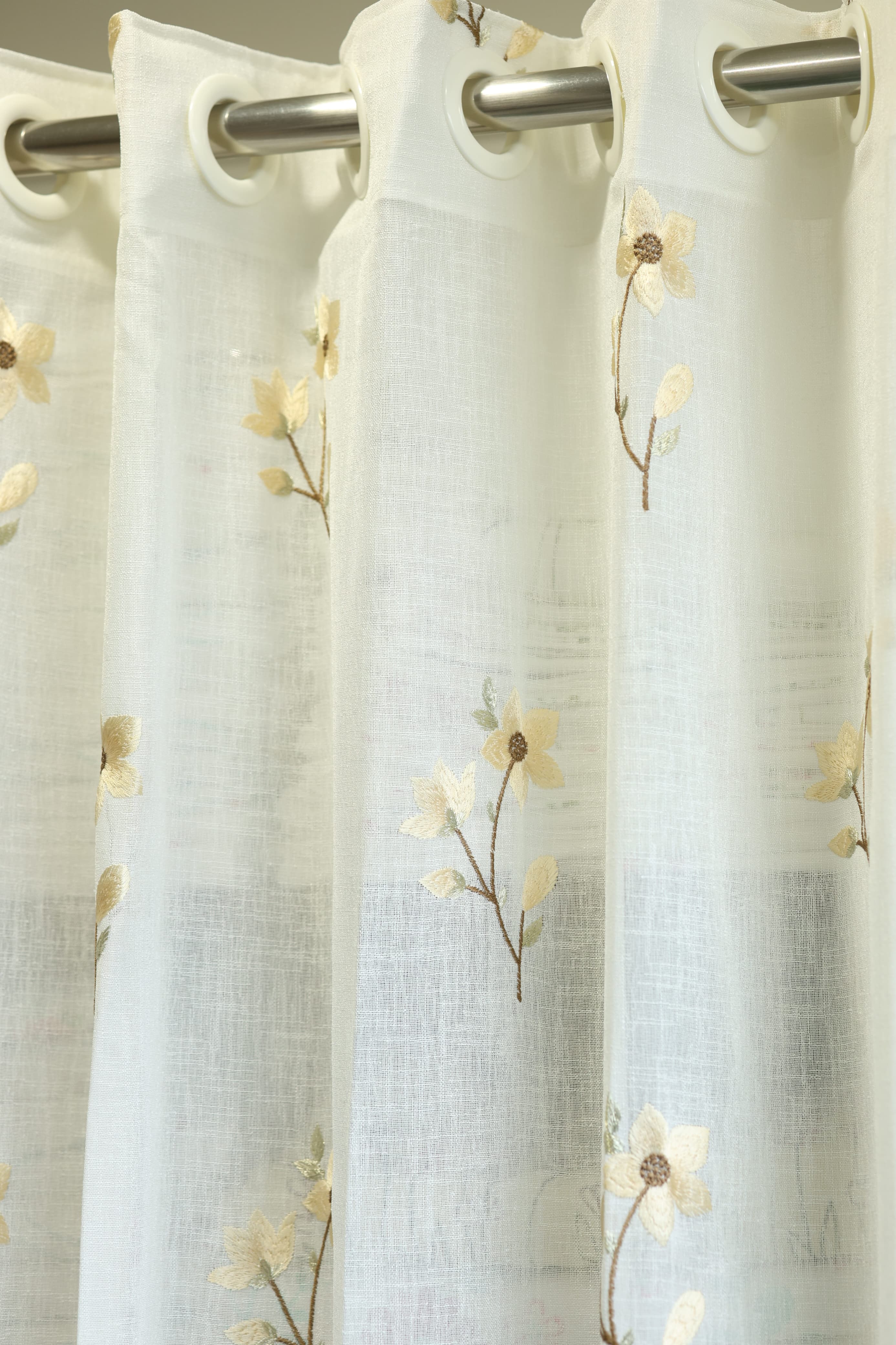 Marigold Embroidery Sheer Curtain