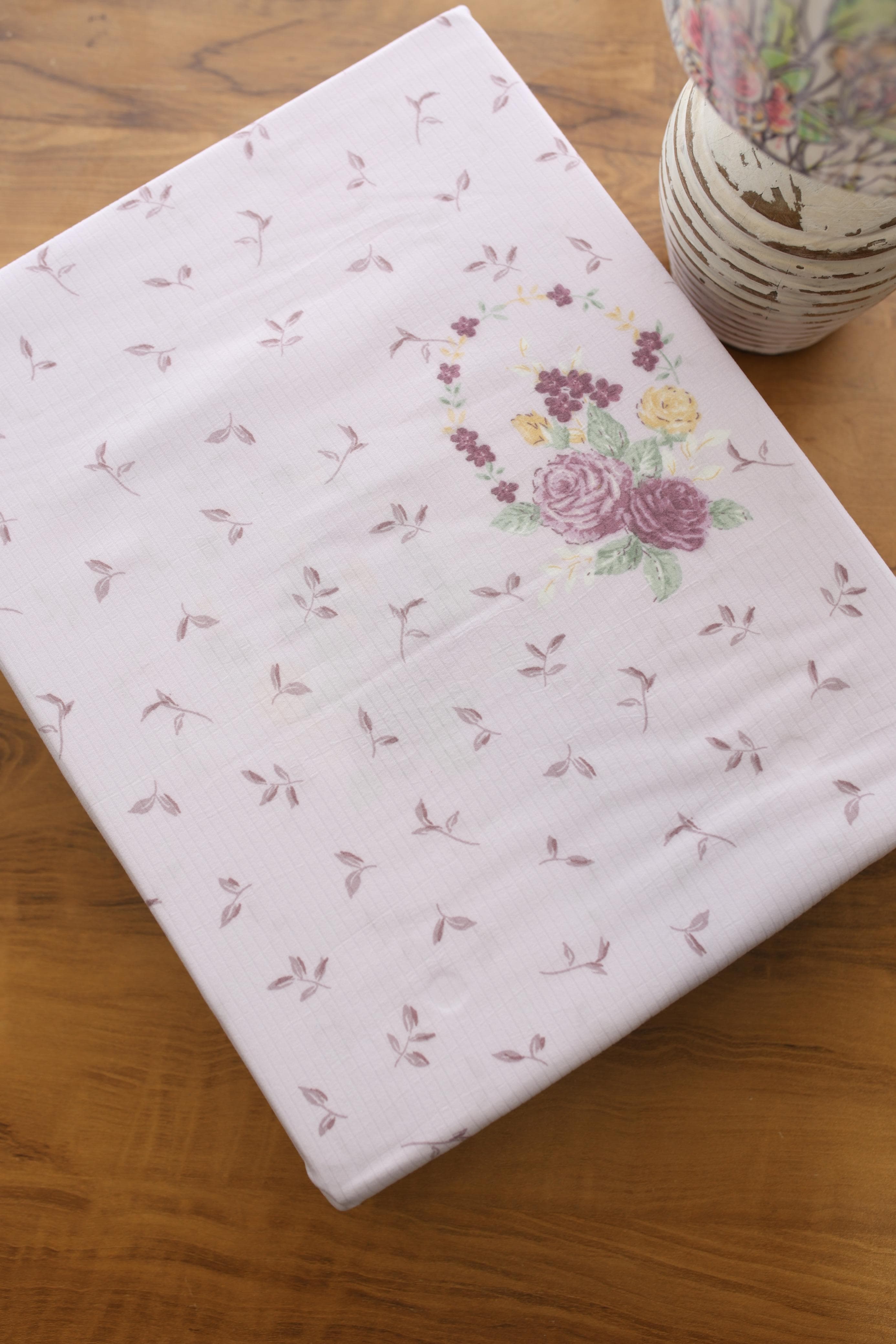 Bedsheets - Premium King soft cotton lace bedsheets majestic