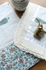 Bedsheets - Queen soft cotton lace bedsheets flora & lace