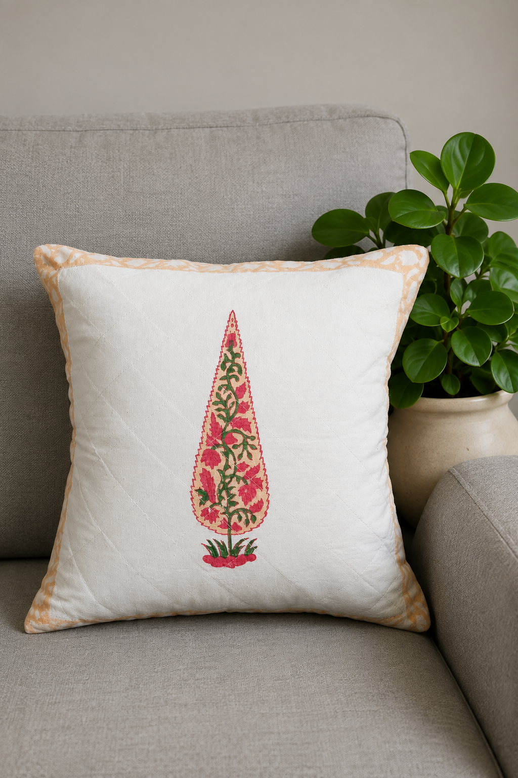 Cushion cover : (Handblock)16×16