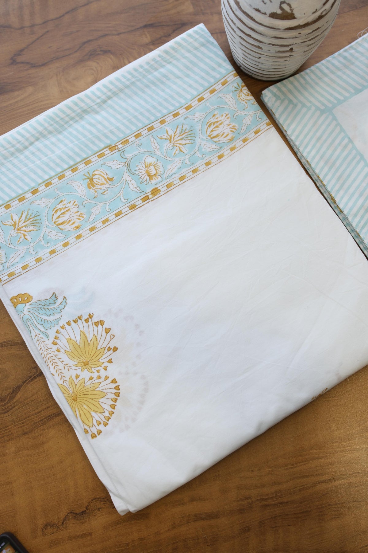 Bedsheets - King Percale cotton handblock bedsheets