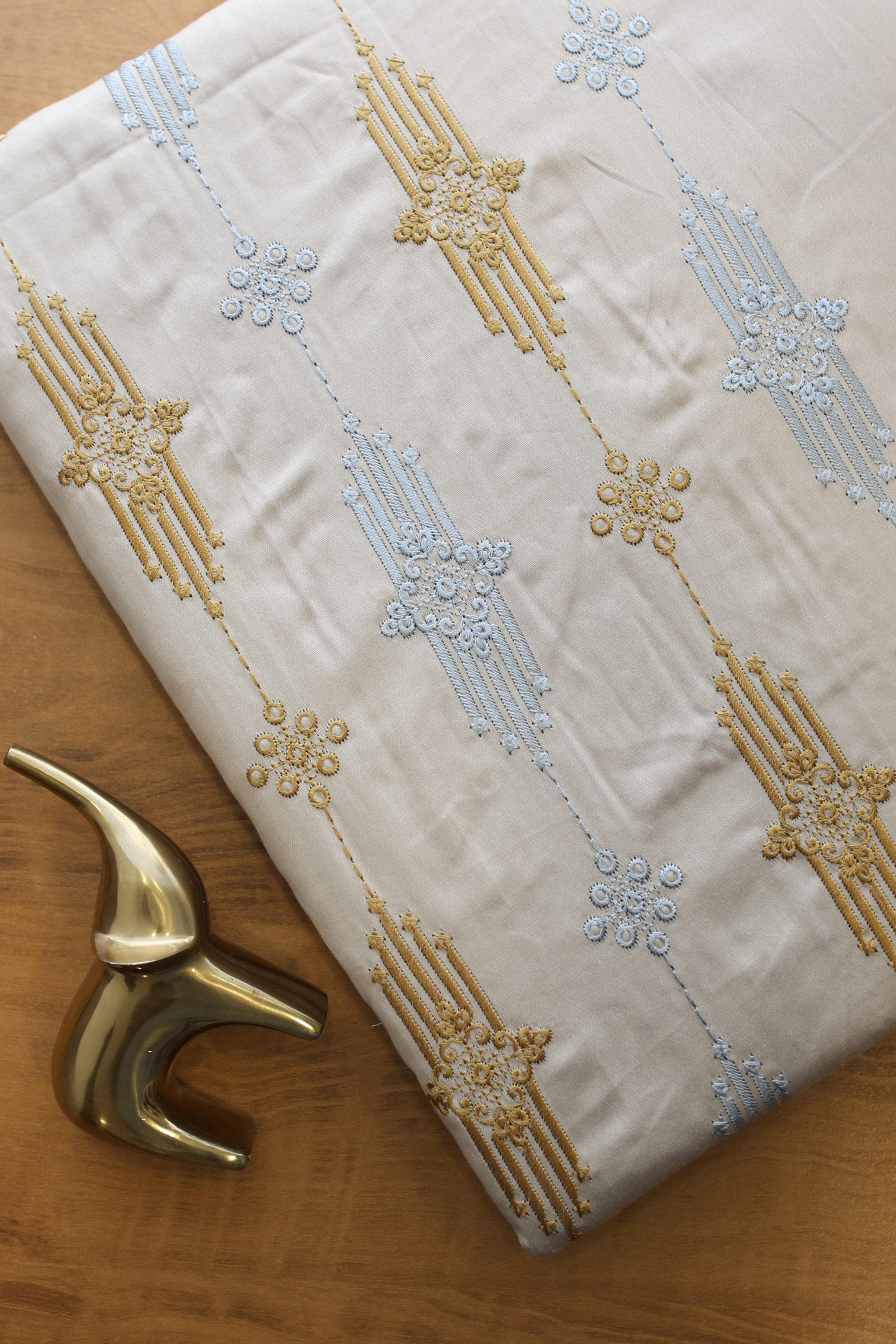 Bedsheets - Premium King Machine embroidery Soft cotton bedsheets