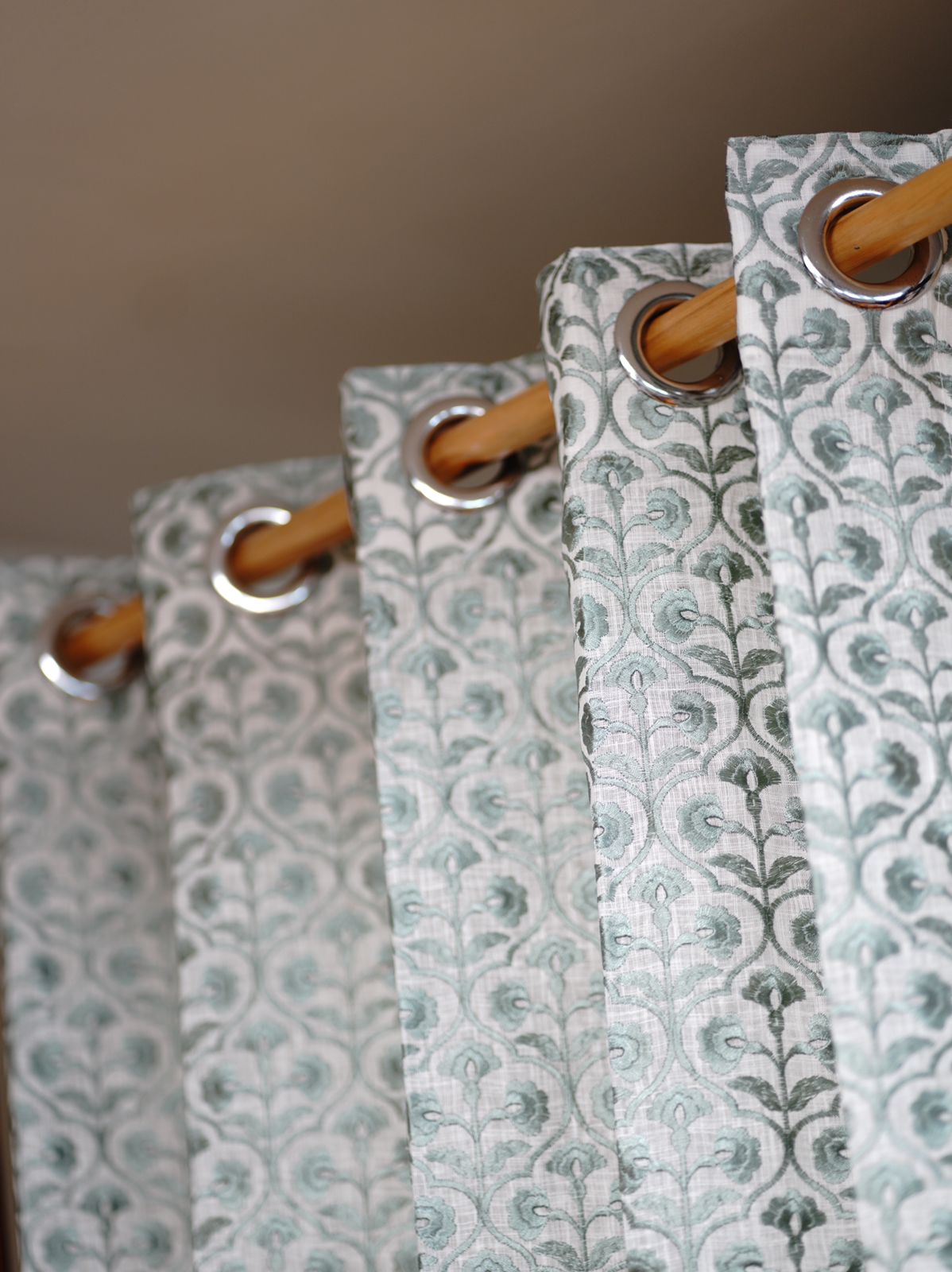 Curtains-Premium embroidered sheer curtains