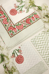Bedsheets - King Percale cotton handblock bedsheets