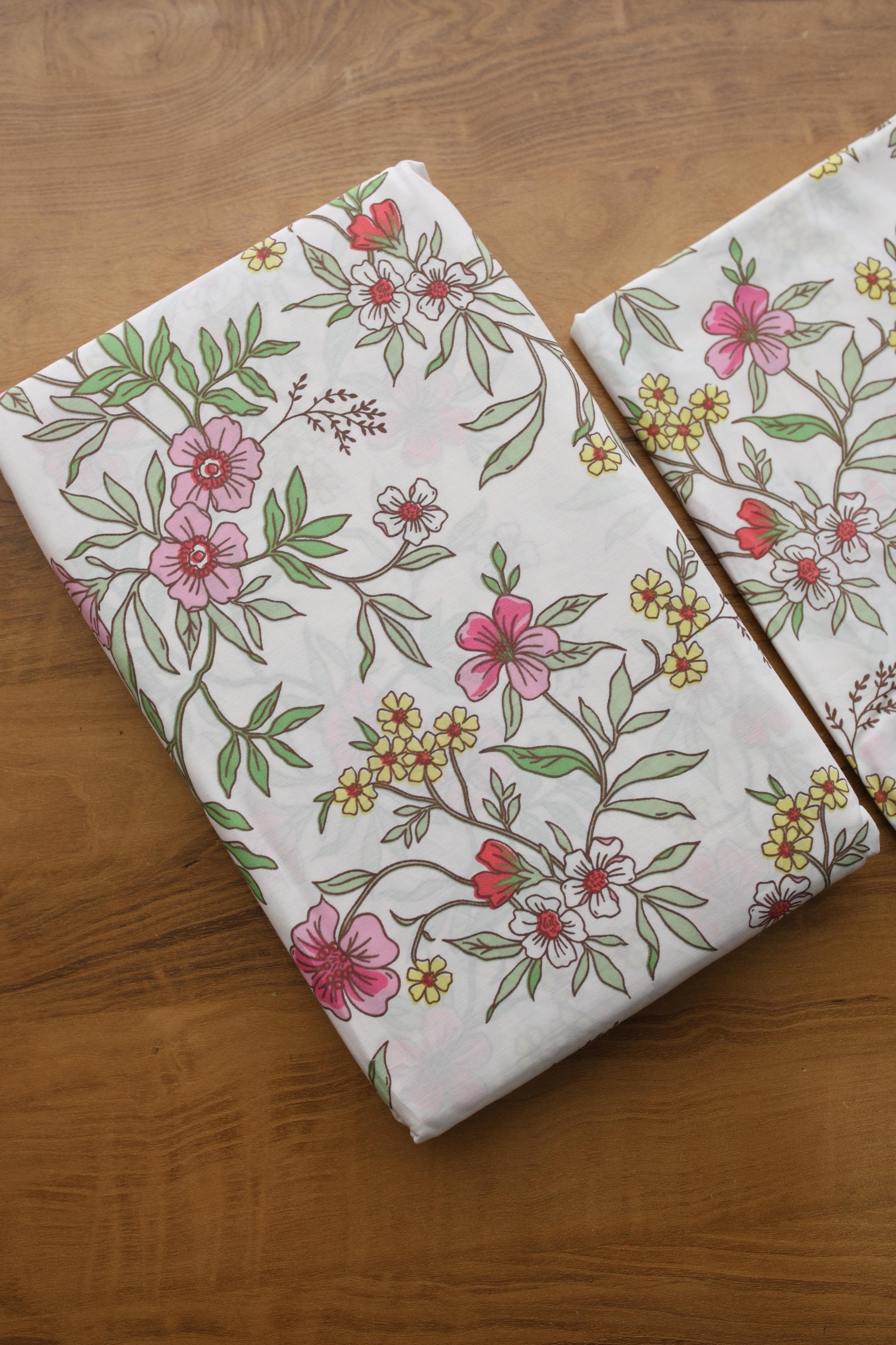 Single Soft Cotton Vintana Printed Bedsheet
