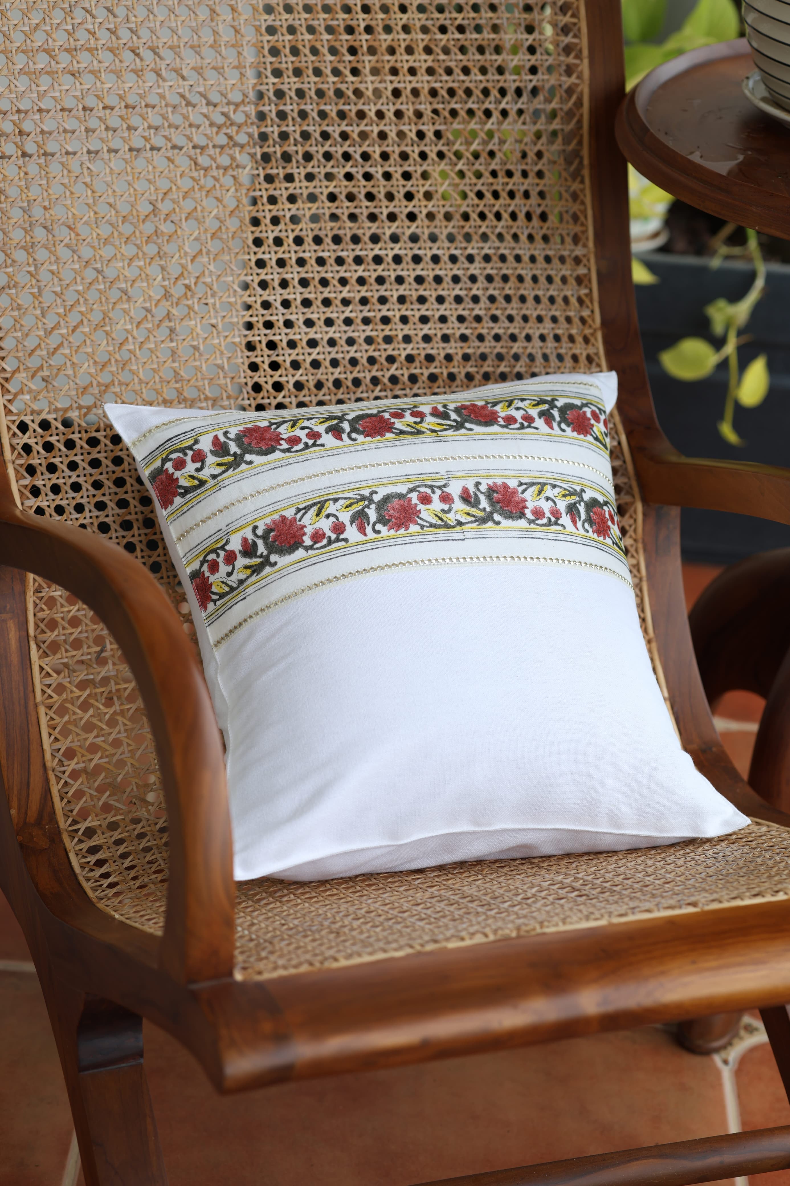 Onam Handblock Cushion Covers - 16*16 inches