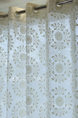 Curtains - Premium embroidery designer curtains semi Transparent/sheer vedic prebooking