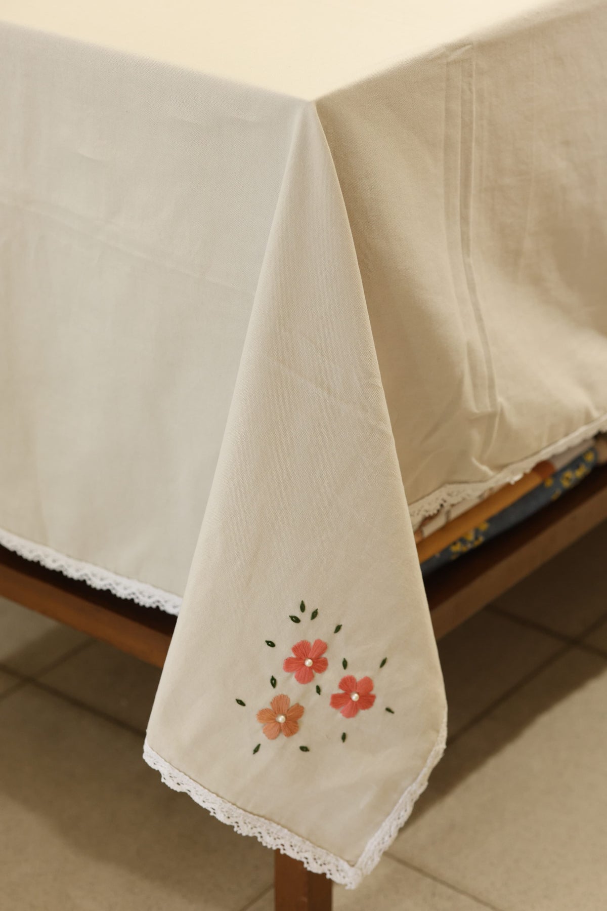 Table cloths-8 seater cross stitch embroidered