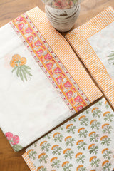 Bedsheets - King Percale cotton handblock print bedsheets