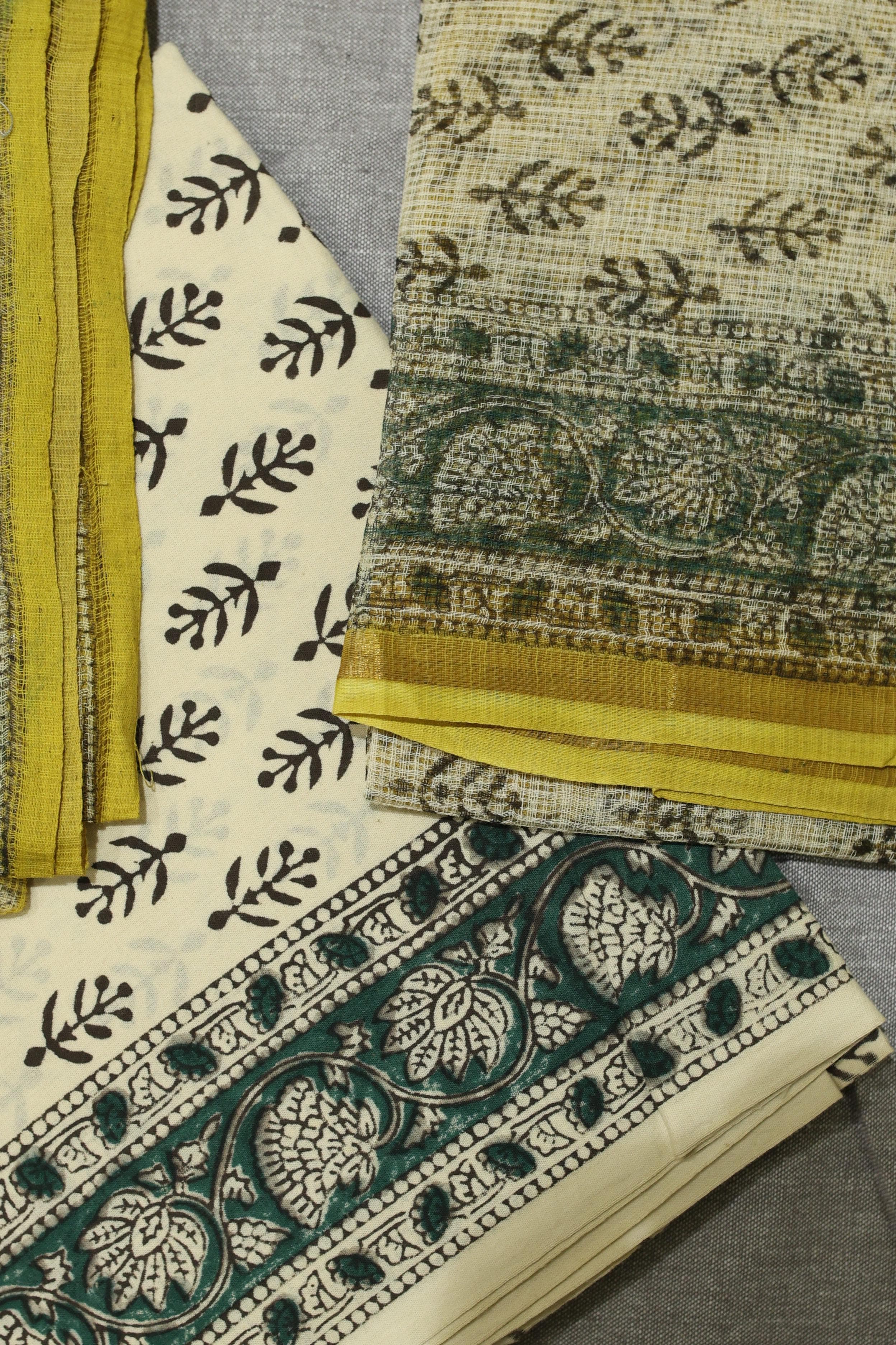 Salwar set - Unstitched kota fabric