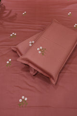 King Size Premium Machine Embroidery Bedsheet Set with 2 Pillow Covers (108x108")