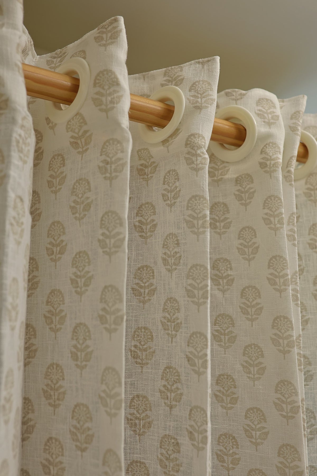 Curtain-Self printed semi transparent