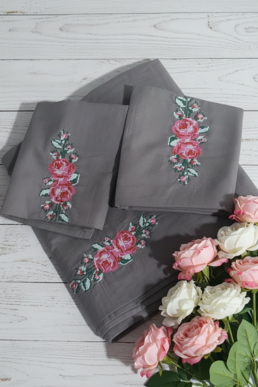 Bedsheets - Queen cross stitch embroidery bedsheets