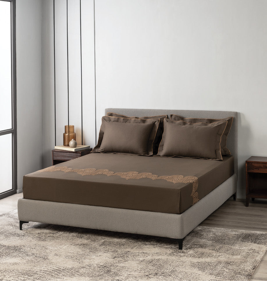 Bedsheets-Premium machine embroidered bedsheets