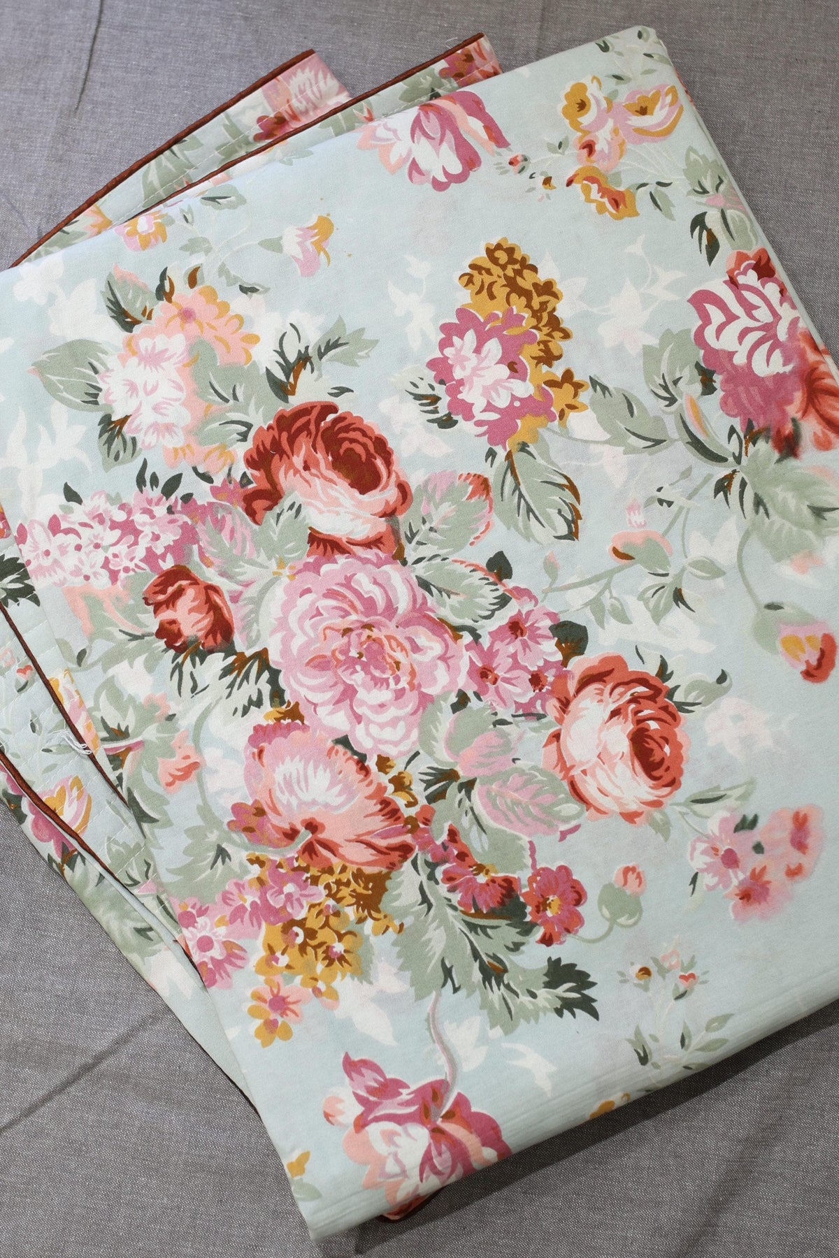 Bedsheets - King anokhi Quilted pillow cover bedsheets pastel exc