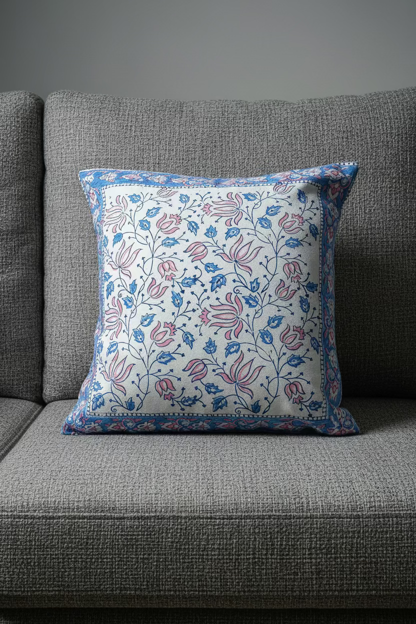 Cushion cover : (Handblock) 16×16