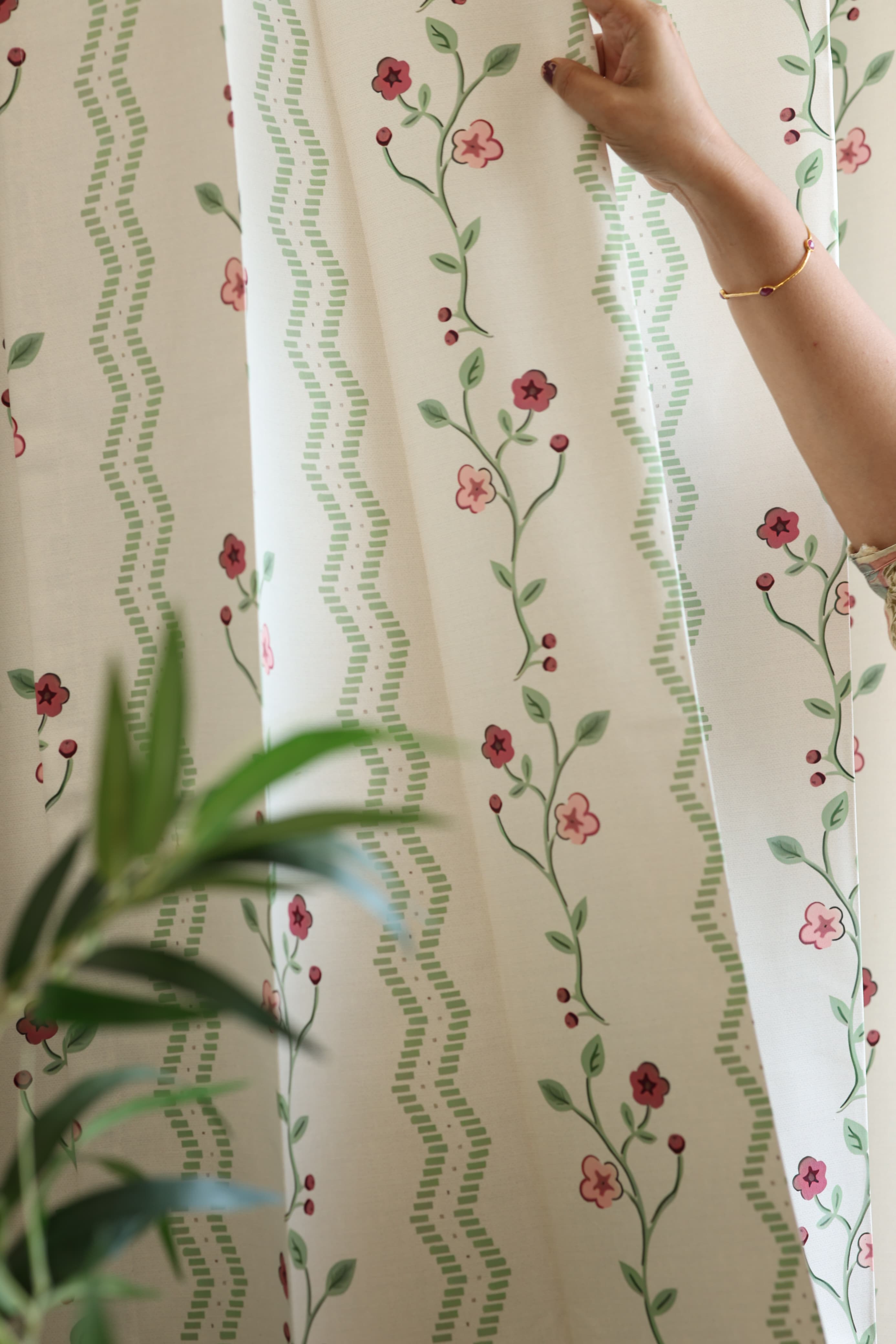 E4 Curtains - English Floral series opaque curtains