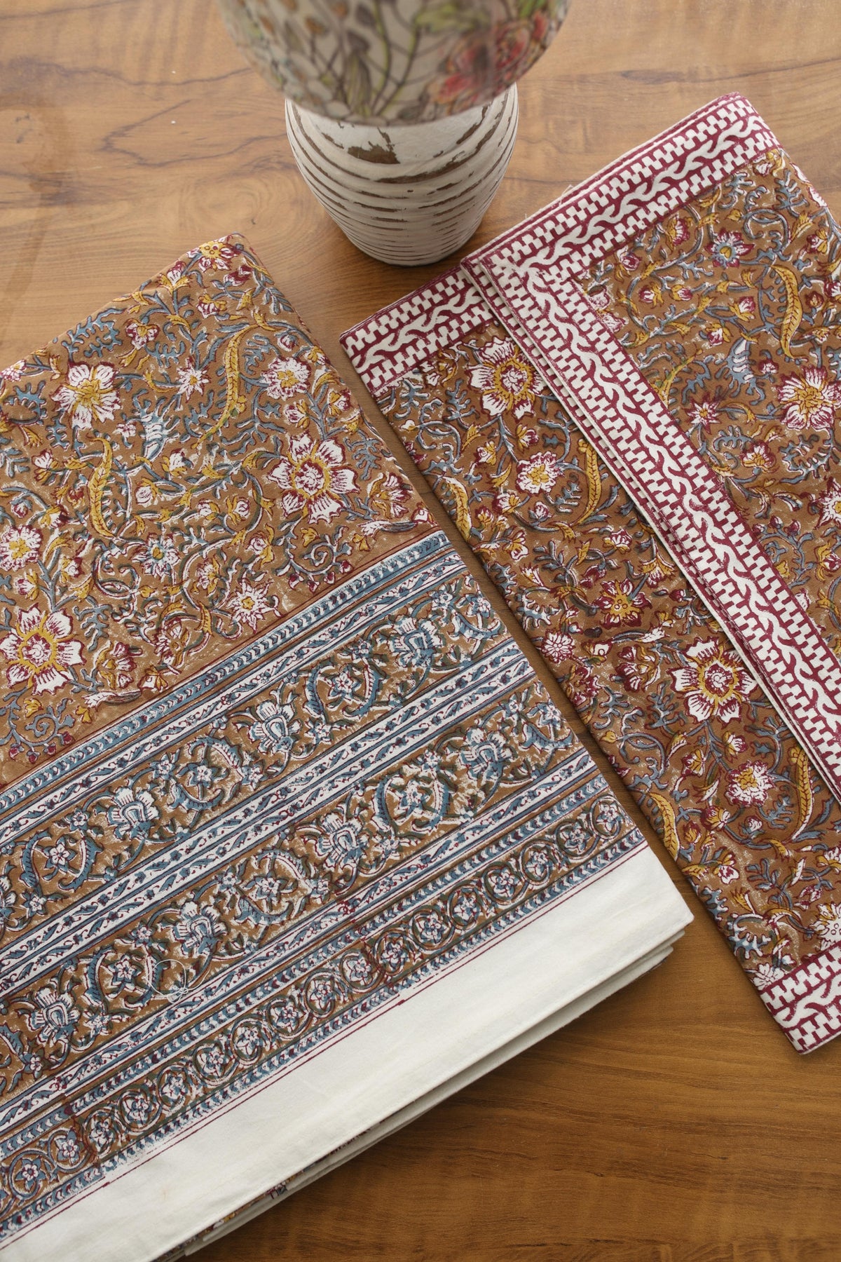 Mugal Bedsheets - King premium handblock print cotton bedsheets
