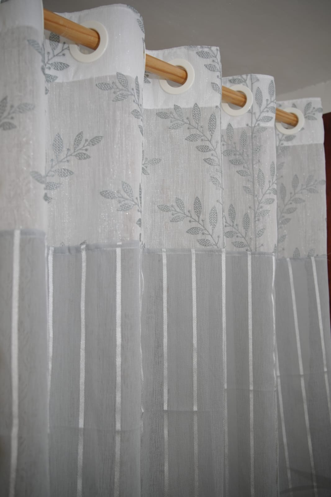 Curtains - Premium designer sheer curtains(semi transparent)