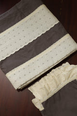 Bedsheets - Premium designer king Ruffle Bedsheets dd lace