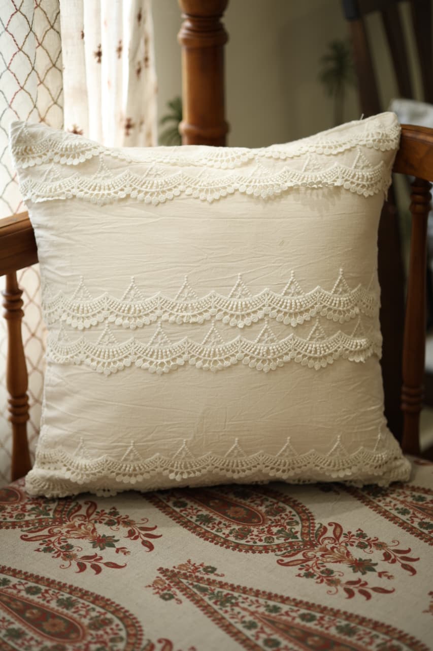 Cushion covers - 16*16 inches lace