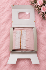 Bedsheets 5pcs set - Premium King soft cotton Ribbon lace bedsheets majestic