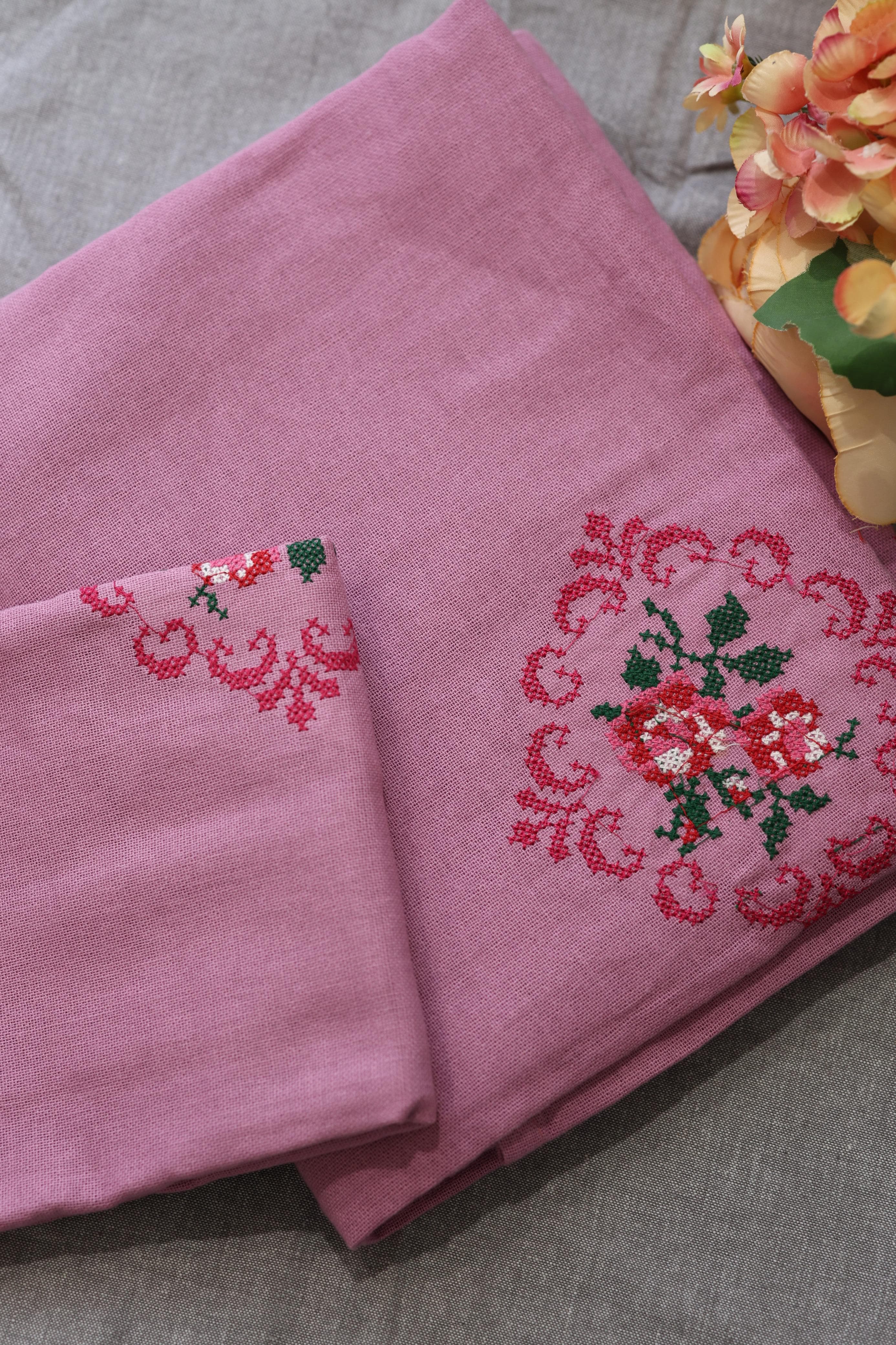 Bedsheets - Single Cross stitch embroidery bedsheets