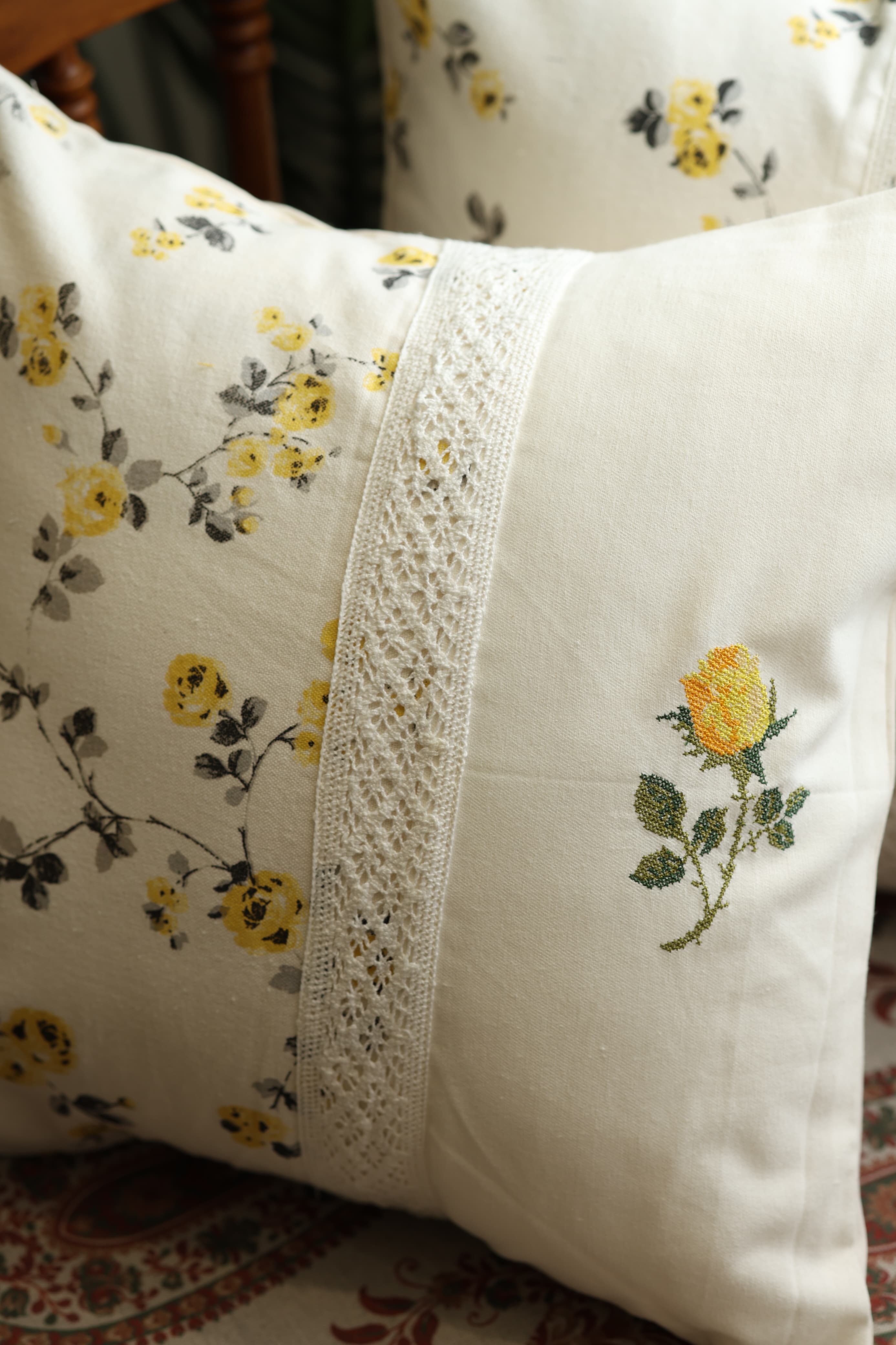 Onam Cushion Covers - 16*16 inches Cross stitch embroidery