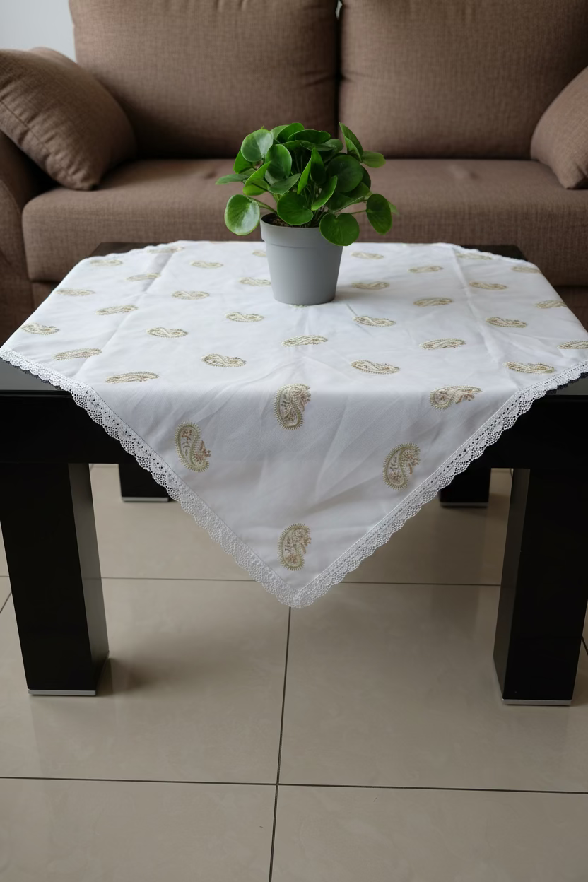 Teapoy Table Cloth (embroidery)