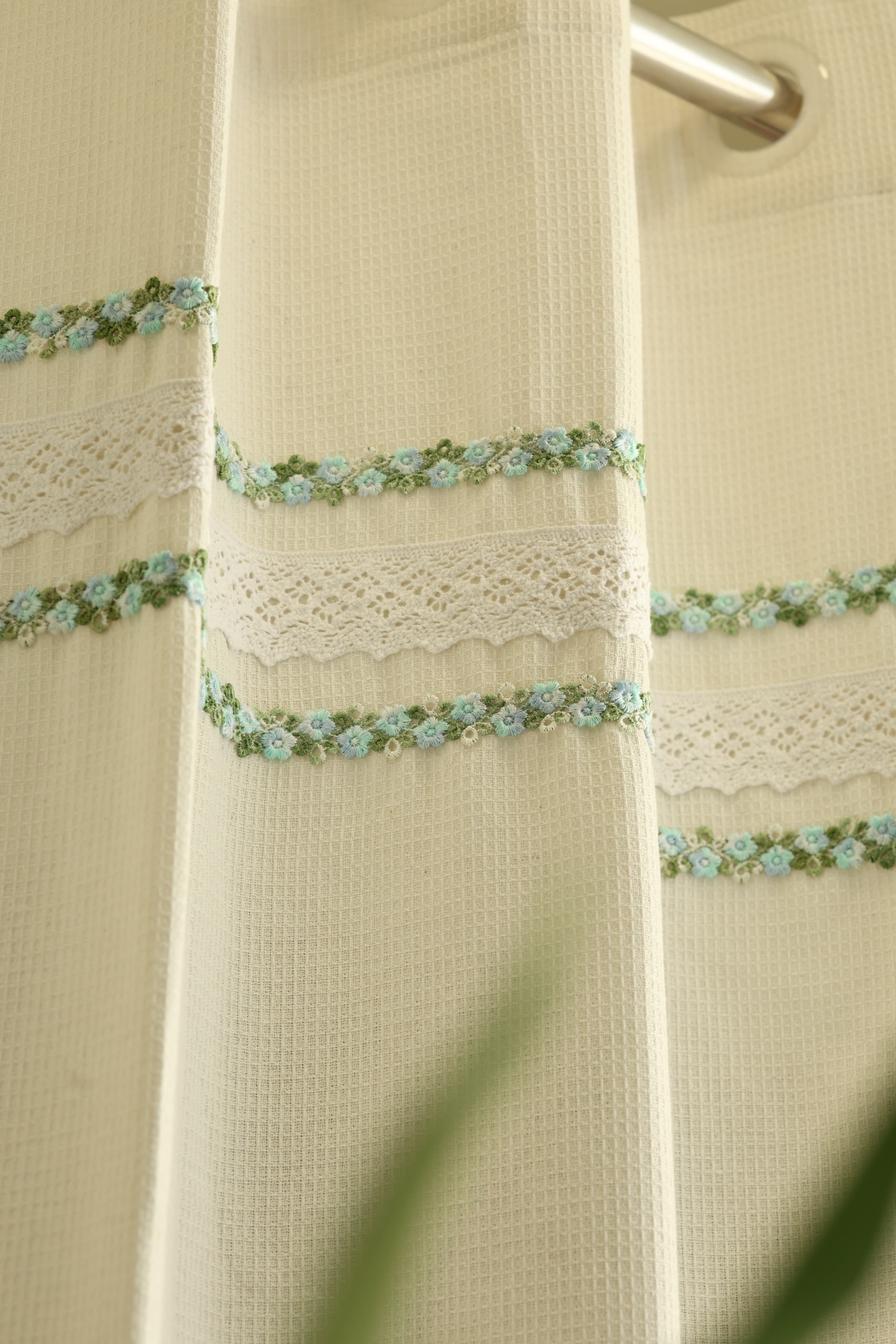 Embroidery Opaque Curtain Rainbow