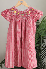 Kids smocked dress 4-5 years - Xmas edition