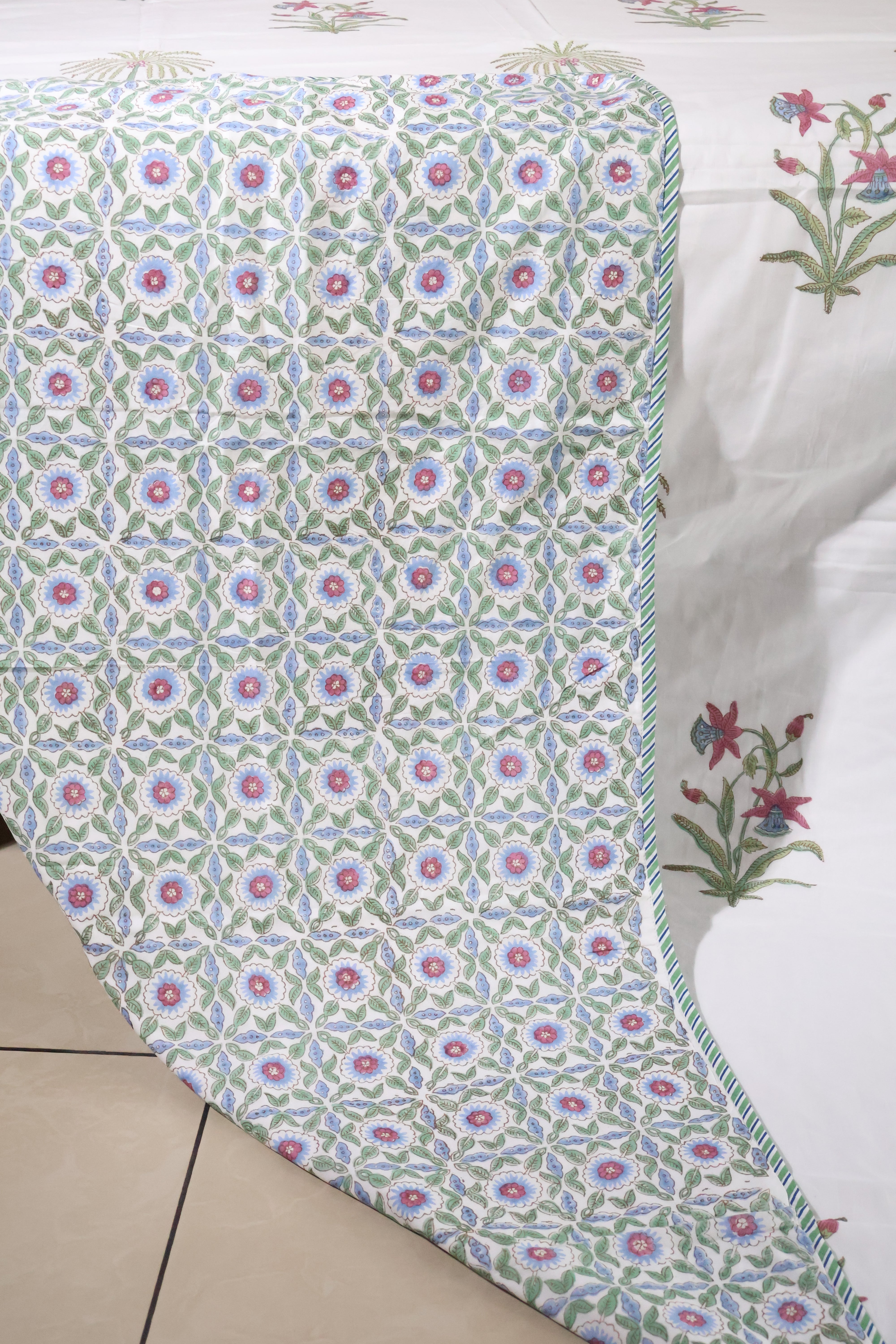 Double dohar / Blanket - Mughal handblock print