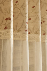 Curtains - Premium designer embroidery sheer curtains beige base prebooking (description )