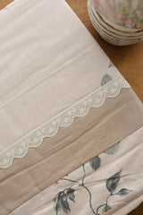 Bedsheets - Premium King cotton lace bedsheets majestic