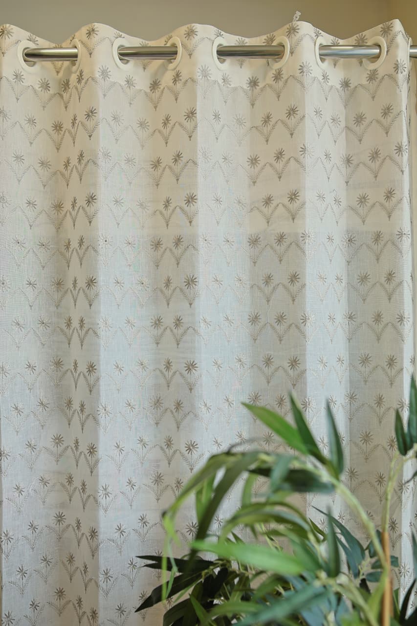 Curtains -Premium embroidered sheer curtain
