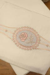 Bedsheets - Queen Premium Embroidery Bedsheet – Blush Rose Solid