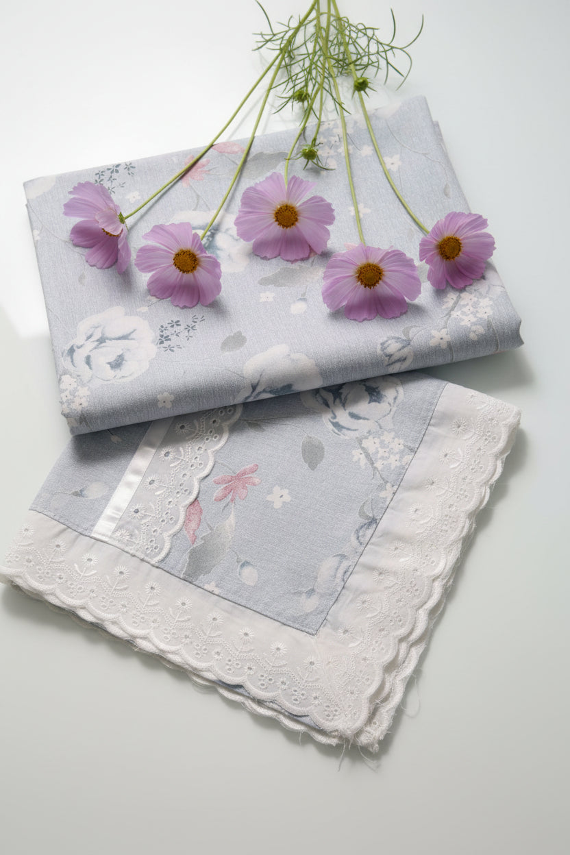 Bedsheets - Queen soft cotton lace bedsheets flora & lace