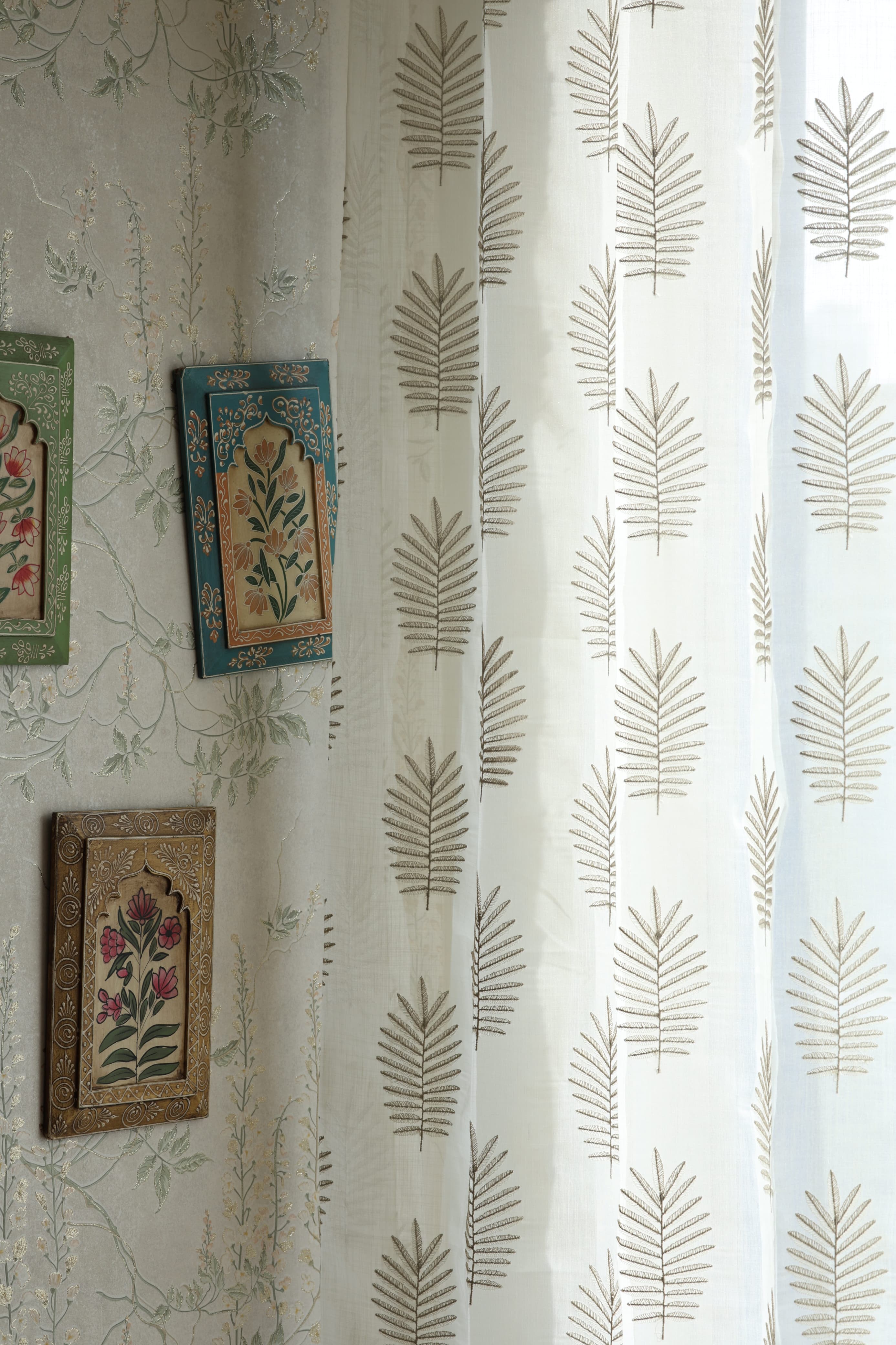 Premium Embroidery Sheer Curtain – Zinnia