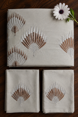 Bedsheets - Premium King Machine embroidery Soft cotton bedsheets(copper beige)