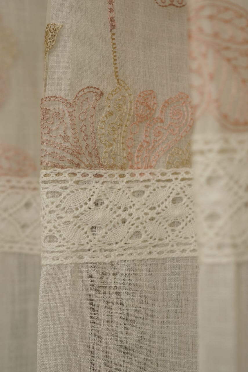 Curtains-Premium embroidery designer sheer curtains